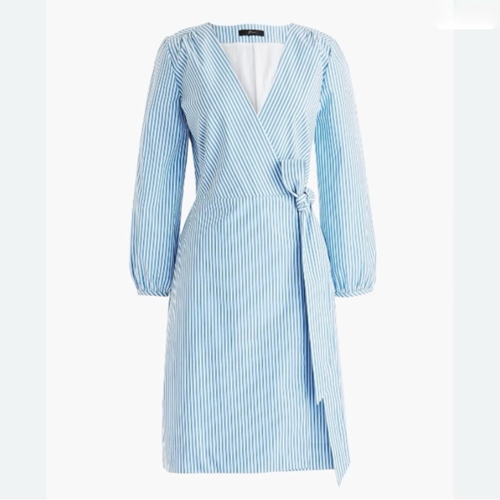 ✨ NWT J.Crew Jenna Era Striped Poplin Wrap Dress | Size 4 #K0691